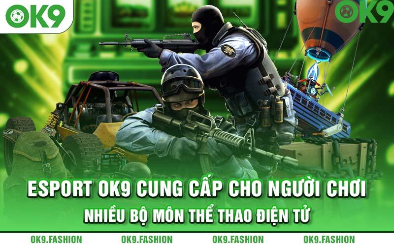 Esport OK9 cung cấp cho người chơi nhiều bộ môn thể thao điện tử