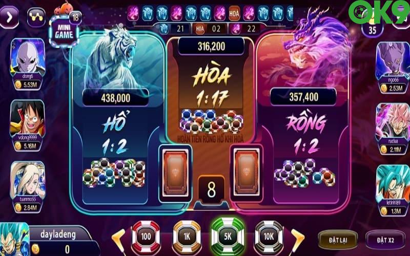 Rồng Hổ là game casino siêu chất, hấp dẫn tại sảnh Casino Sexy